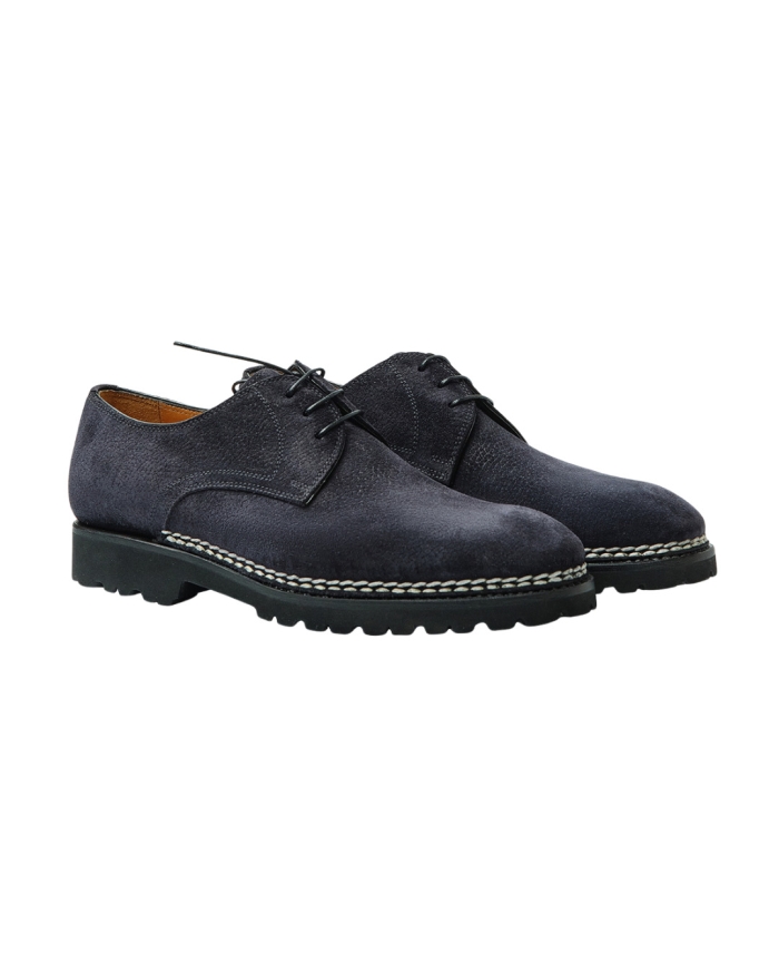BONTONI Bontoni - Fanatico - Grain suede - Norwegian stitching - Navy
