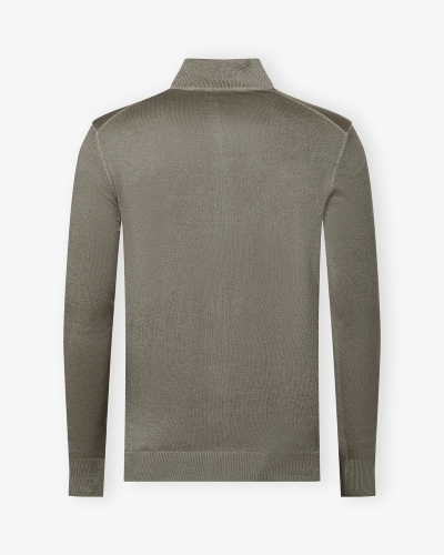 LHDA - Full zip virgin wool - Washed greige