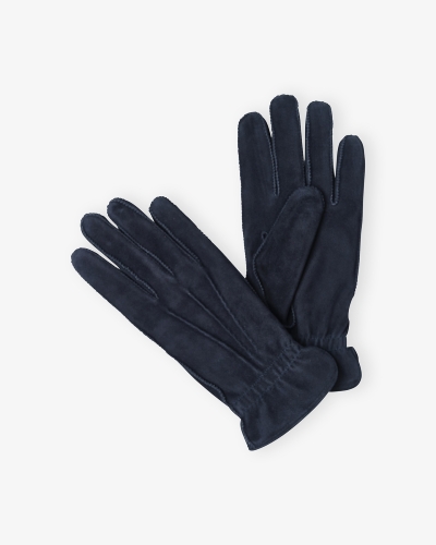 Doriani Cashmere - Gloves calf suede cashmere - Navy