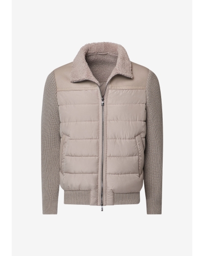 Corneliani - Bomber lambskin and cashmere - Taupe