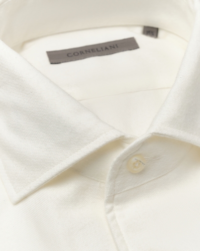 Corneliani - Shirt flannel - Cream white