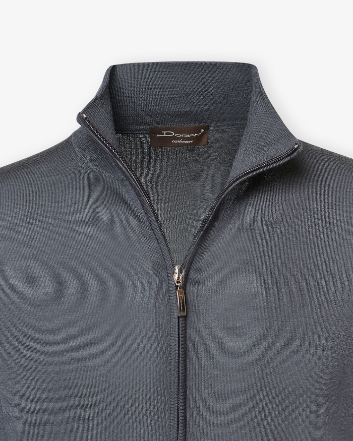 DORIANI CASHMERE Doriani Cashmere - Full zip cashmere - Grey