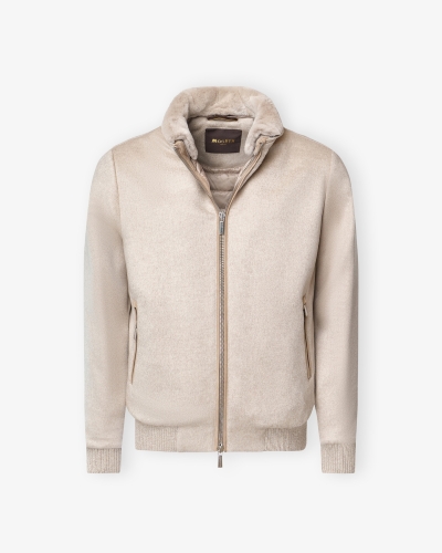 MooRER - Bomber baby cashmere - Taupe