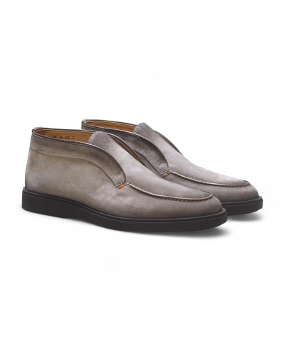 Santoni - Desert boot calf silk suede - Taupe