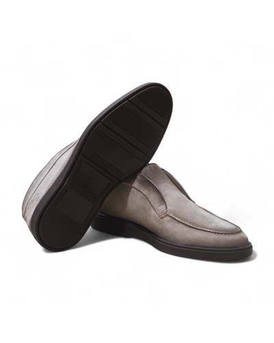 Santoni - Desert boot calf silk suede - Taupe