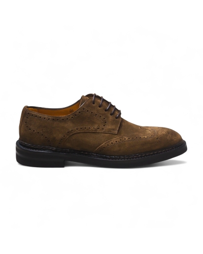 Bontoni - Derby calf suede - Brown