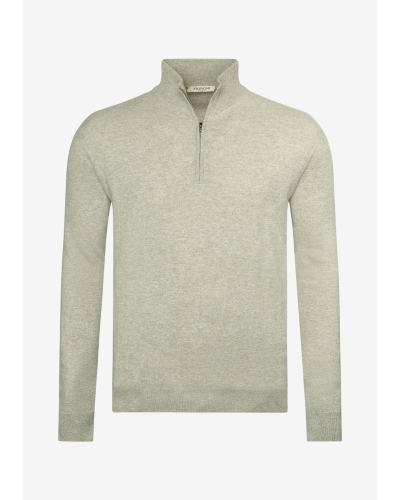 Fioroni - half zip cashmere - Taupe