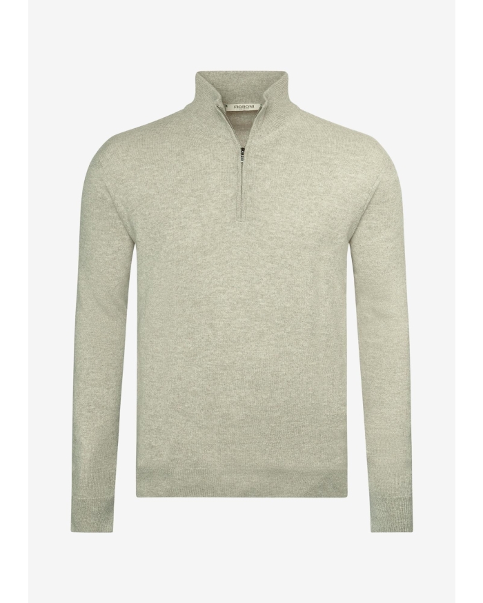 FIORONI Fioroni - half zip cashmere - Taupe