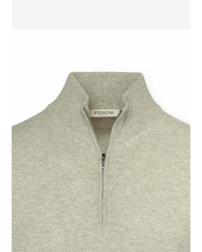 Fioroni - half zip cashmere - Taupe