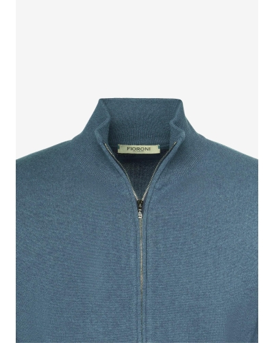 Fioroni - Full zip cashmere - Lavender blue