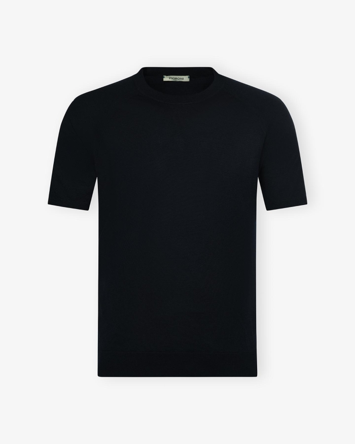 FIORONI Fioroni - T-shirt pure new wool - Navy