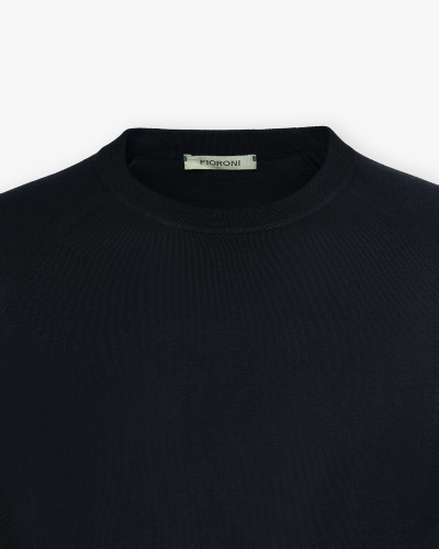 Fioroni - T-shirt pure new wool - Navy