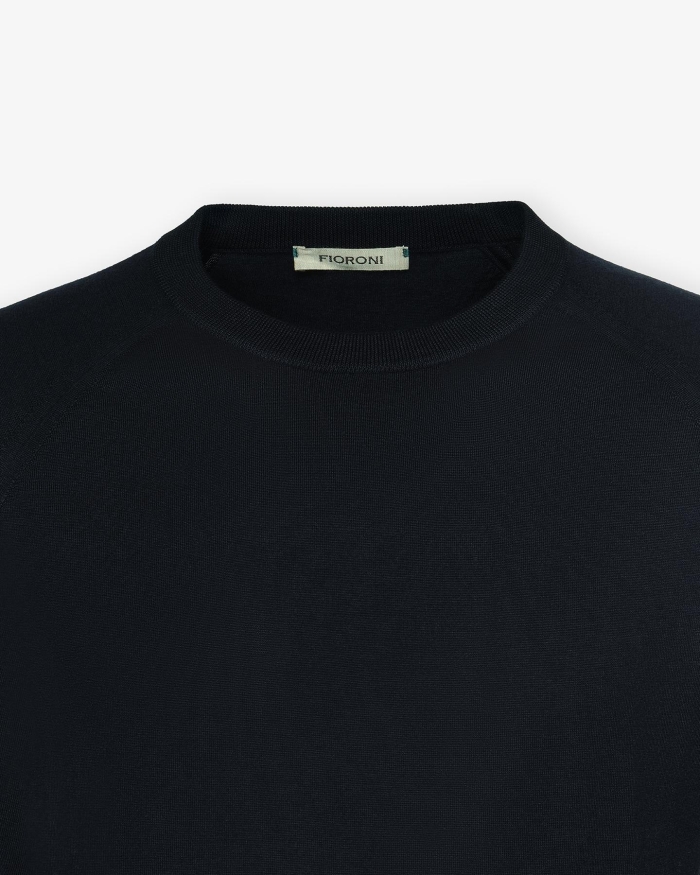 FIORONI Fioroni - T-shirt pure new wool - Navy