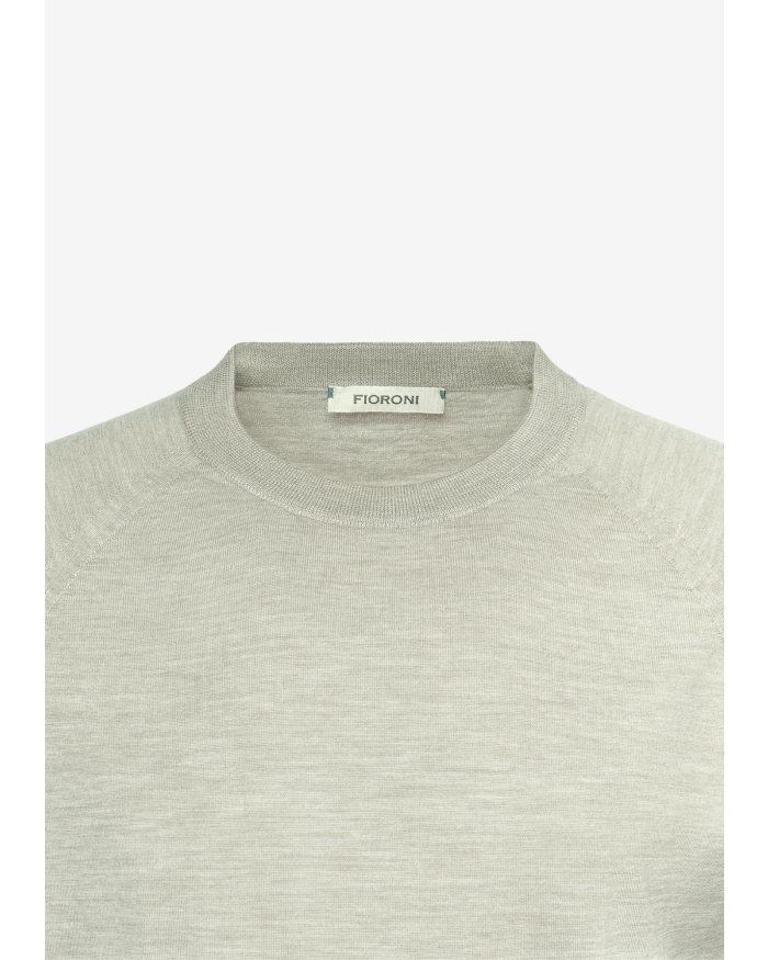 FIORONI Fioroni - T-shirt pure new wool - Taupe