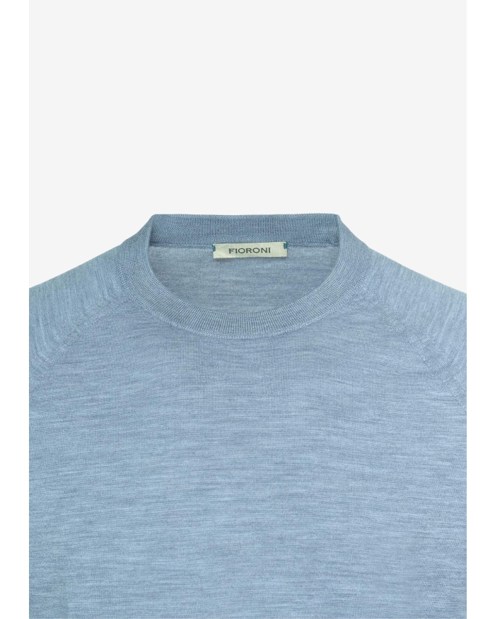 FIORONI Fioroni - T-shirt pure new wool - Lavender blue