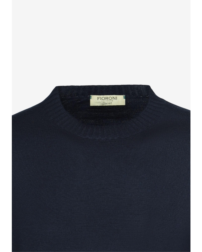 FIORONI Fioroni - Round neck cashmere exclusive duvet - Navy
