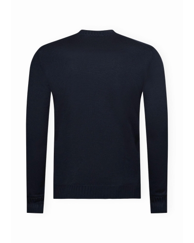 Fioroni - Round neck cashmere exclusive duvet - Navy