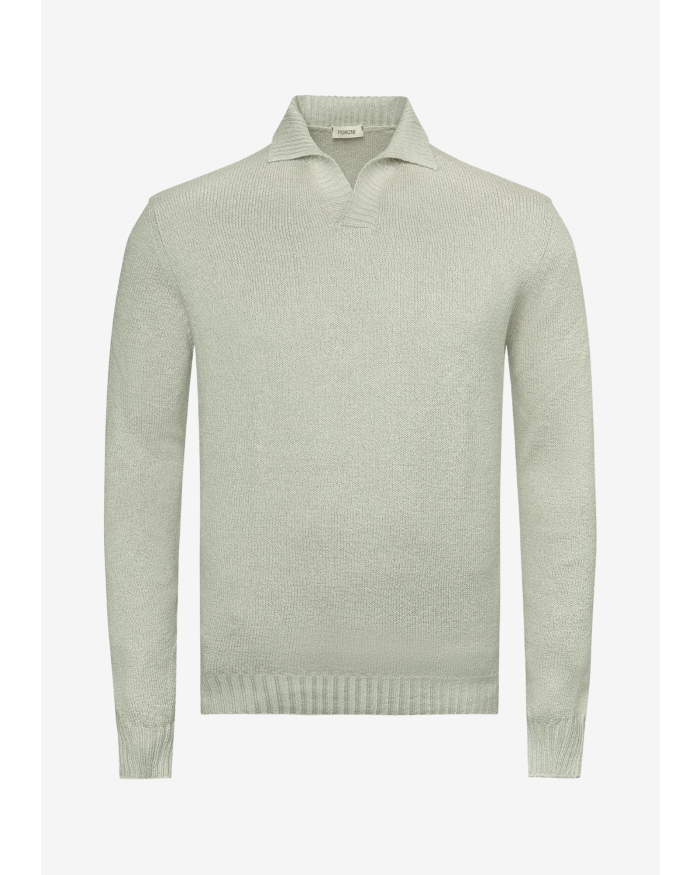 FIORONI Fioroni - Buttonless polo cotton - Taupe