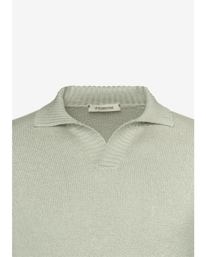 FIORONI Fioroni - Buttonless polo cotton - Taupe