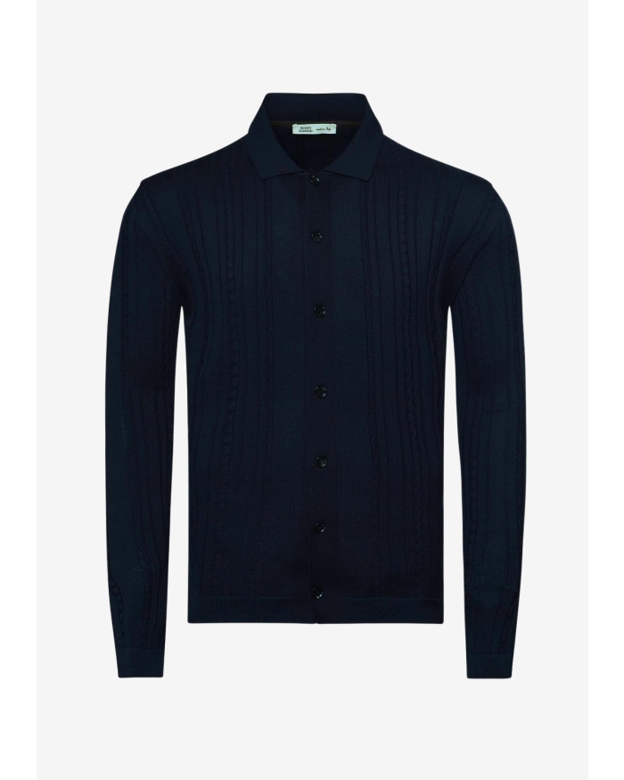 MAURIZIO BALDASSARI Maurizio Baldassari - Knitted shirt silk cotton - Navy
