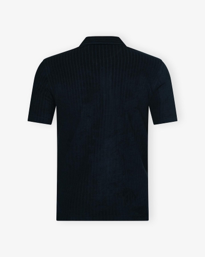 Fedeli - Terry cloth polo short sleeve - Navy