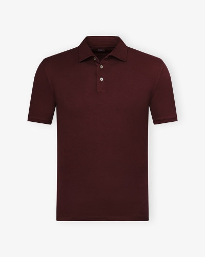 Fedeli - Polo piquet short sleeve - Bordeaux