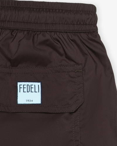 Fedeli - Swimtrunk Madeira Airstop - Dark brown