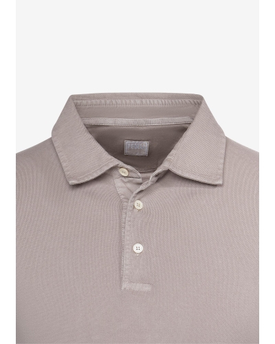 Fedeli - Polo piquet short sleeve - Greige