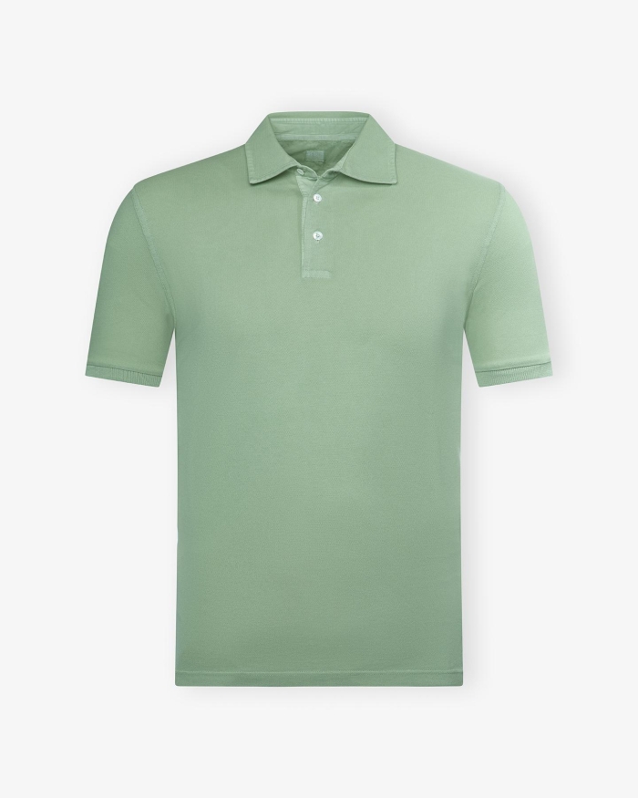 FEDELI Fedeli - Polo piquet short sleeve - Light green
