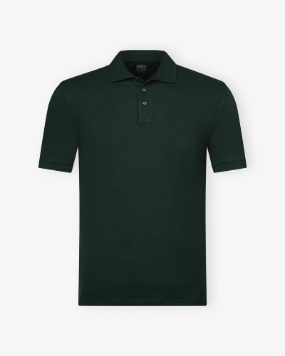 Fedeli - Polo piquet short sleeve - Dark green