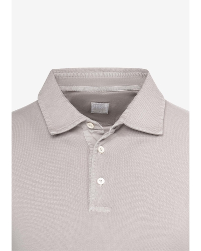 Fedeli - Polo piquet short sleeve - Light grey