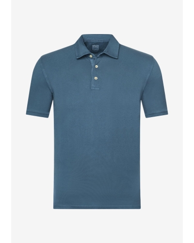 Fedeli - Polo piquet short sleeve - Ocean blue