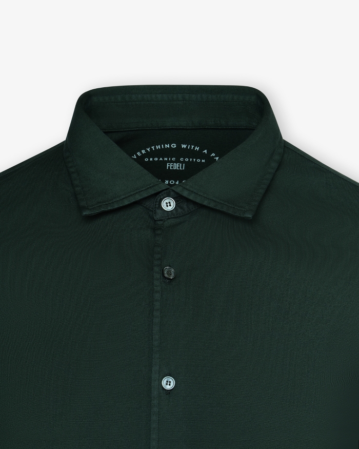 FEDELI Fedeli - Jersey shirt Jason - Dark green