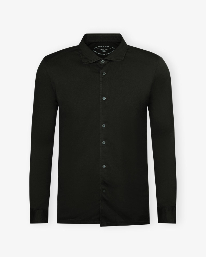 FEDELI Fedeli - Jersey shirt Jason - Dark brown