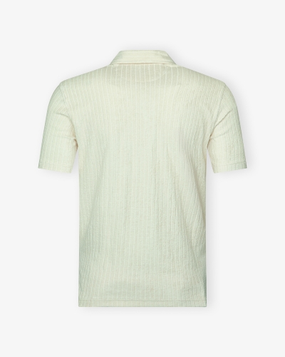 Fedeli - Terry cloth polo short sleeve - Offwhite