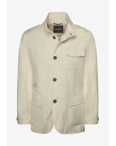 MooRER - Safari jacket cotton silk - Sand
