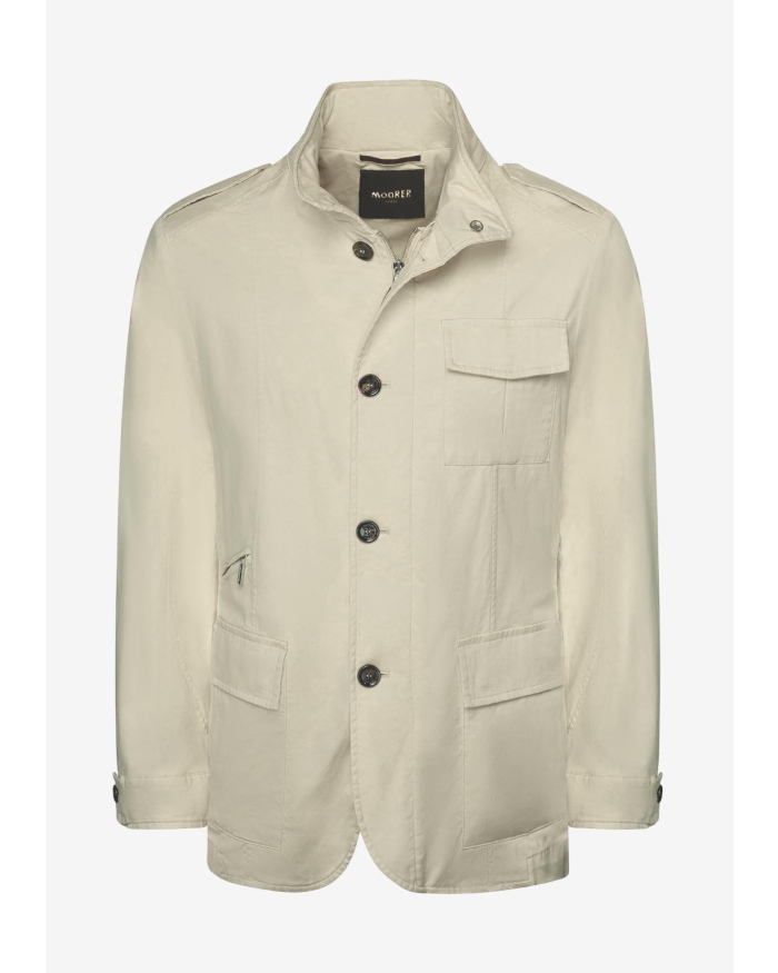 MOORER MooRER - Safari jacket cotton silk - Sand