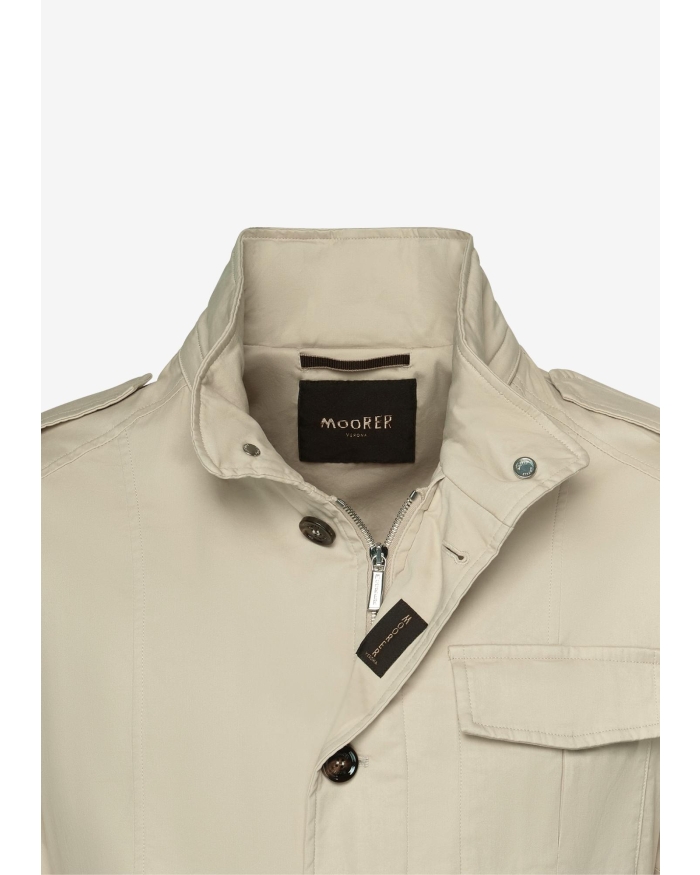 MOORER MooRER - Safari jacket cotton silk - Sand