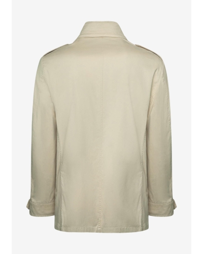 MooRER - Safari jacket cotton silk - Sand