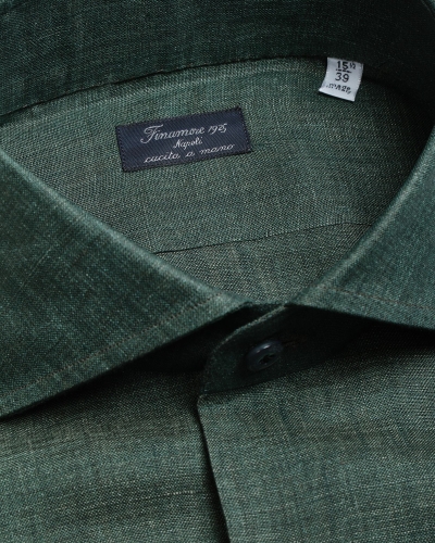 Finamore - Shirt Eduardo Napoli - Linen - Green