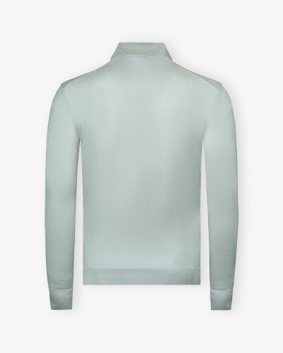 LHDA - Polo long sleeve - Virgin wool - Pearl grey