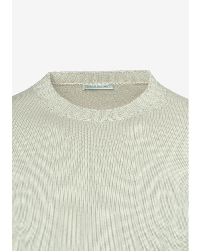 LES HOMMES D'AMSTERDAM LHDA - Round neck cotton - Sand