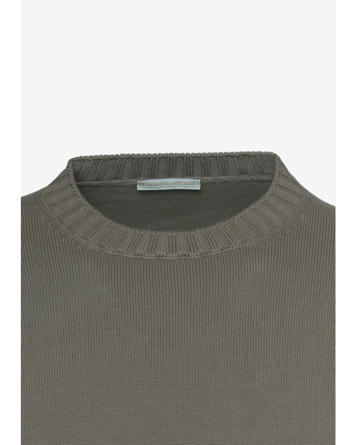 LES HOMMES D'AMSTERDAM LHDA - Round neck cotton - Greige