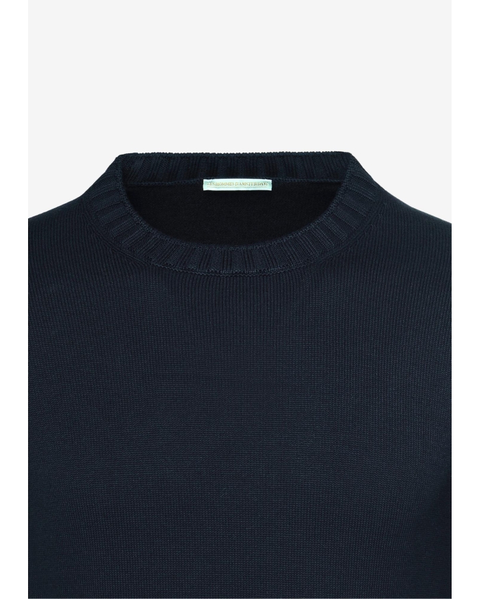 LES HOMMES D'AMSTERDAM LHDA - Round neck cotton - Navy