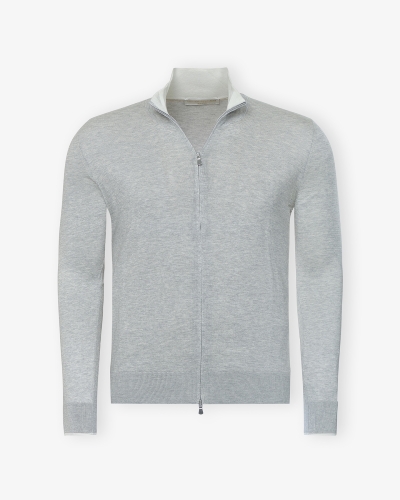 LHDA - Full zip cotton silk - Light grey