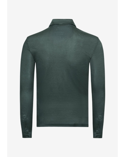LHDA - Polo long sleeve - Linen - Grey Green