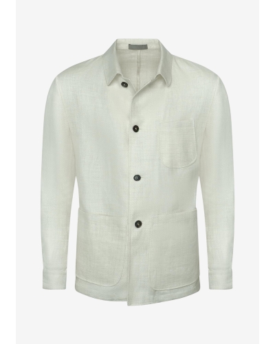 Corneliani - Shirt jacket wool linen - Offwhite