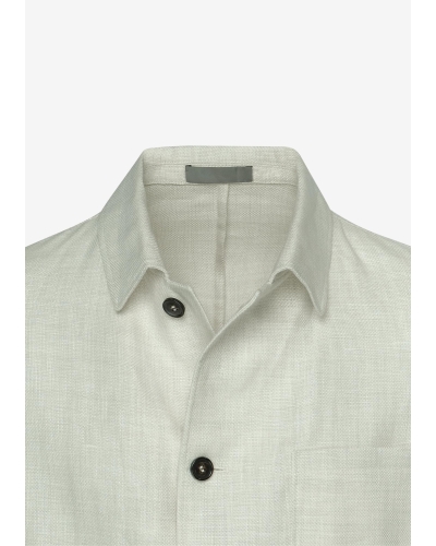 Corneliani - Shirt jacket wool linen - Offwhite