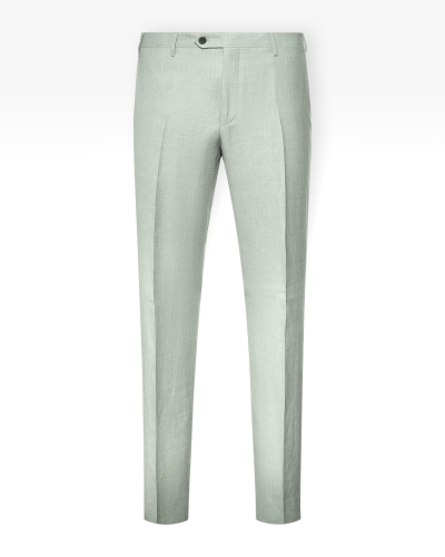 Corneliani - Trousers wool linen - Light olive