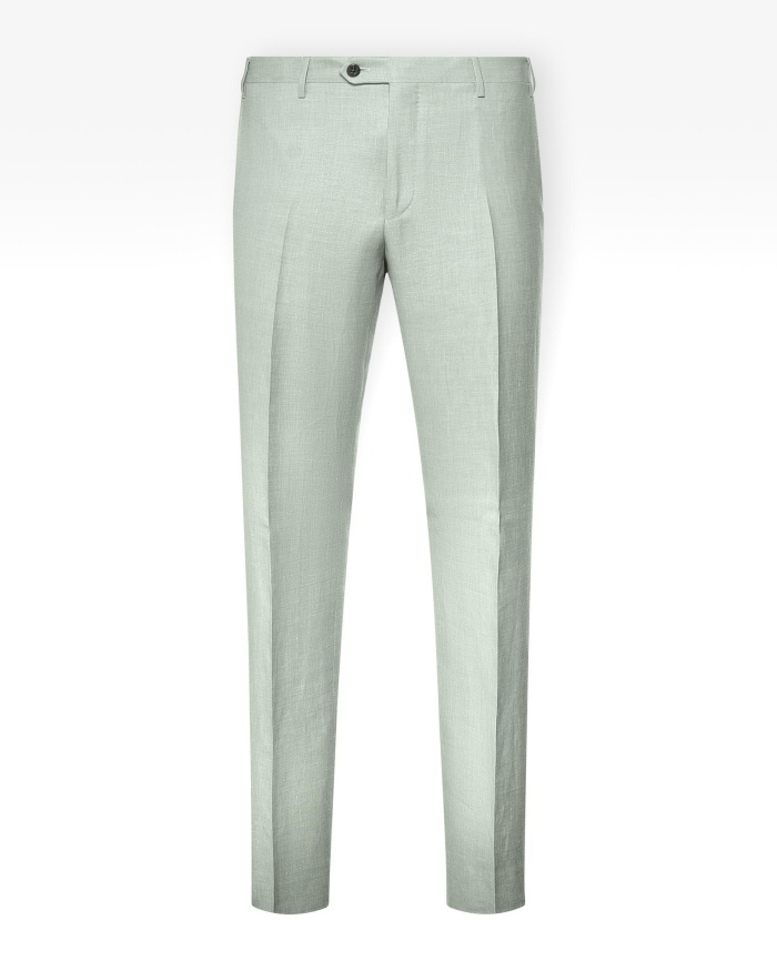 CORNELIANI Corneliani - Trousers wool linen - Light olive